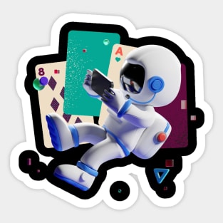 Cute Astronaut Gaming Sticker